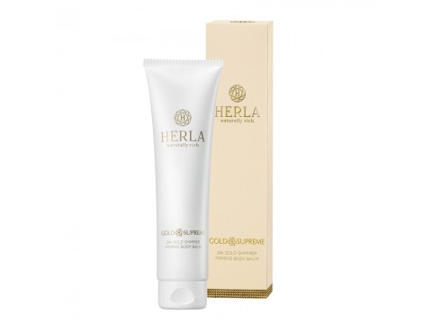 HERLA 24k Gold  Švytintis lyginantis odą kūno balzamas Shimmer Firming Body Balm With Pure Gold Flakes 150ml 
